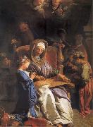 Jean Jouvenet The educacion of the Virgin oil painting
